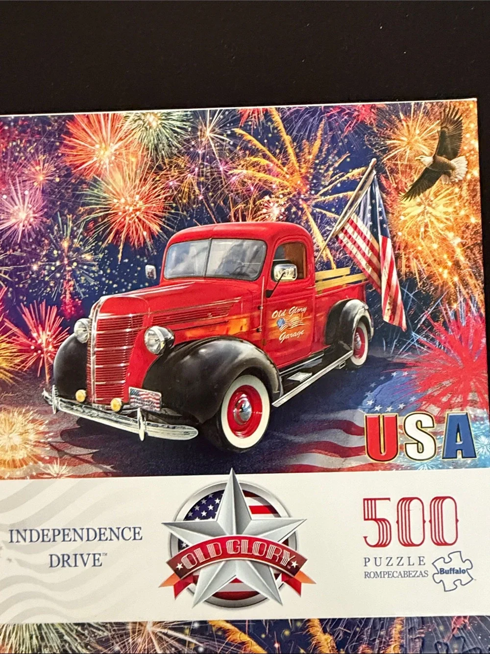 Classic Red Vintage Truck 500-Piece Puzzle by